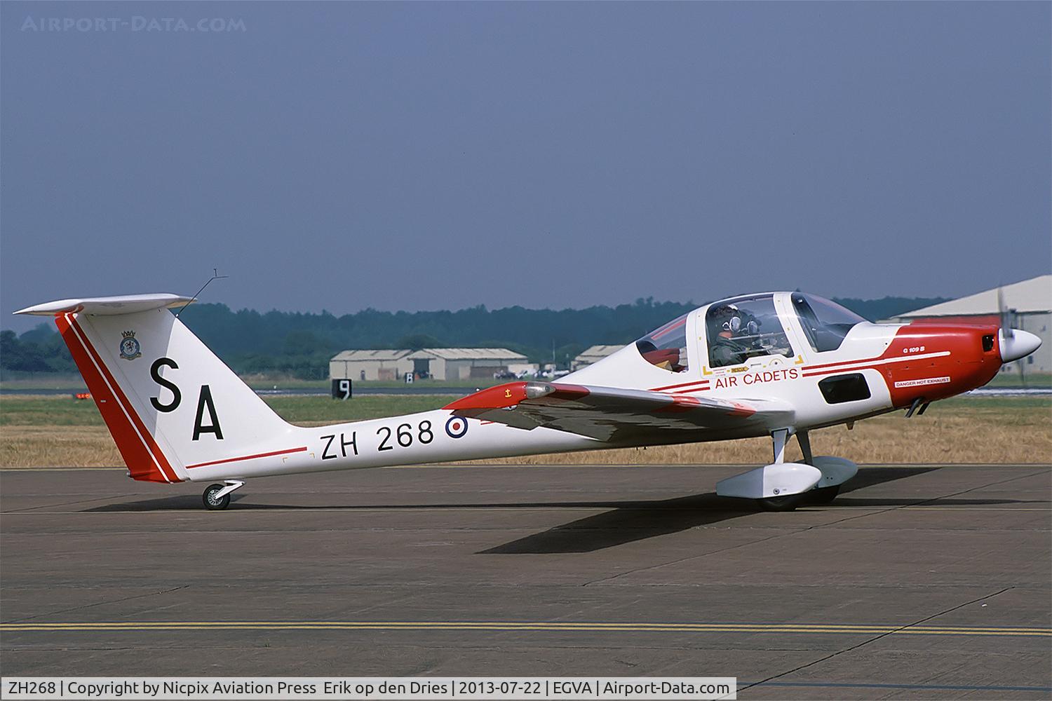 ZH268, Grob G-109B Vigilant T1 C/N 6568, RAF basic trainer Vigilant T.1 ZH268 on the taxitrack of RAF Fairford