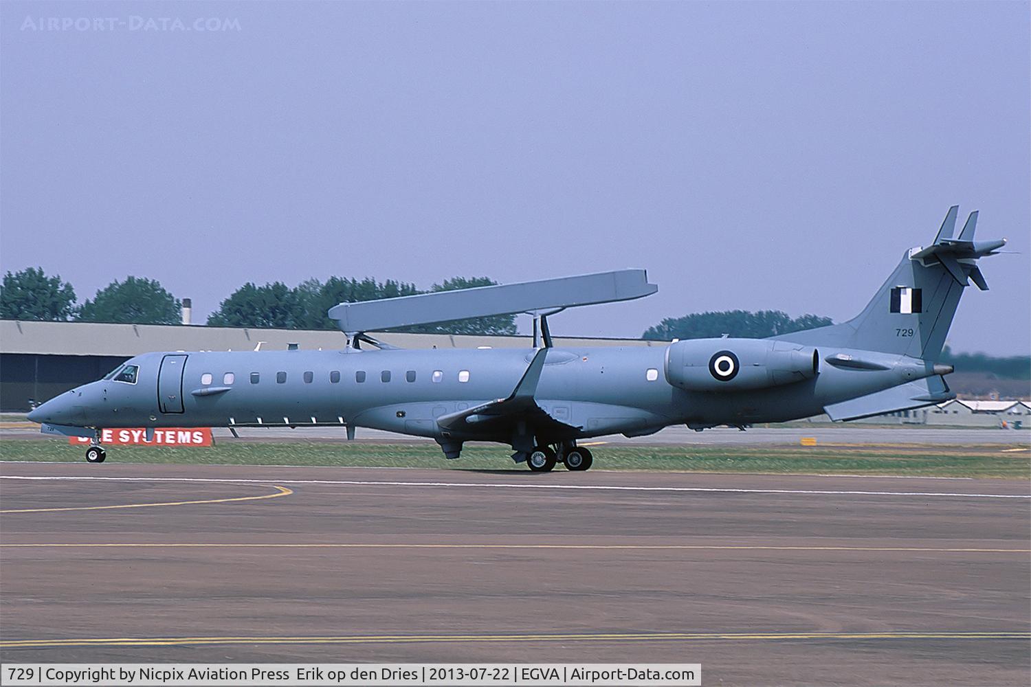 729, Embraer EMB-145H AEW&C C/N 145729, 729 is a Greece AF Airborne Early Warning @ Control Aircraft