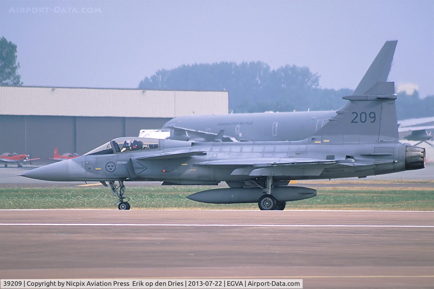 39209, Saab JAS-39C Gripen C/N 39209, 39209 seen here while laeving RAF Fairford.