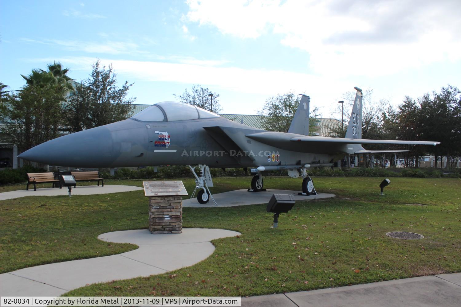 82-0034, 1982 McDonnell Douglas F-15C Eagle C/N 0850/C265, F-15 Eagle in front of Ft. Walton Beach Airport