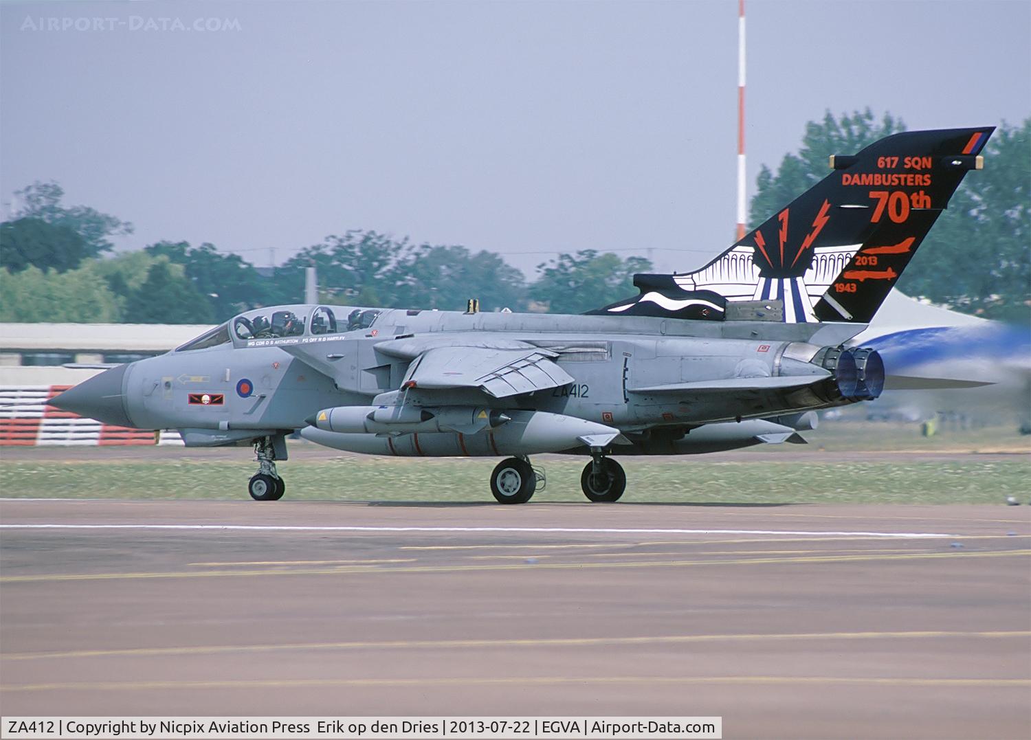 ZA412, 1983 Panavia Tornado GR.4 C/N 232/BT036/3111, ZA412 in the Dambusters' 70th anniversary livery