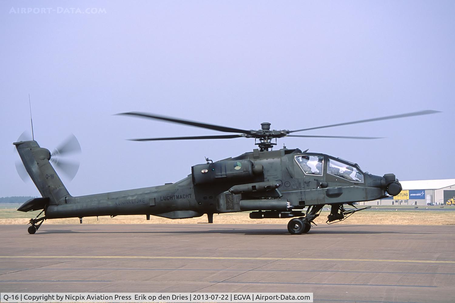 Q-16, 1998 Boeing AH-64DN Apache C/N DN016, Royal Netherlands AF AH-64D Apache Q-16 seen here at the RIAT-2013
