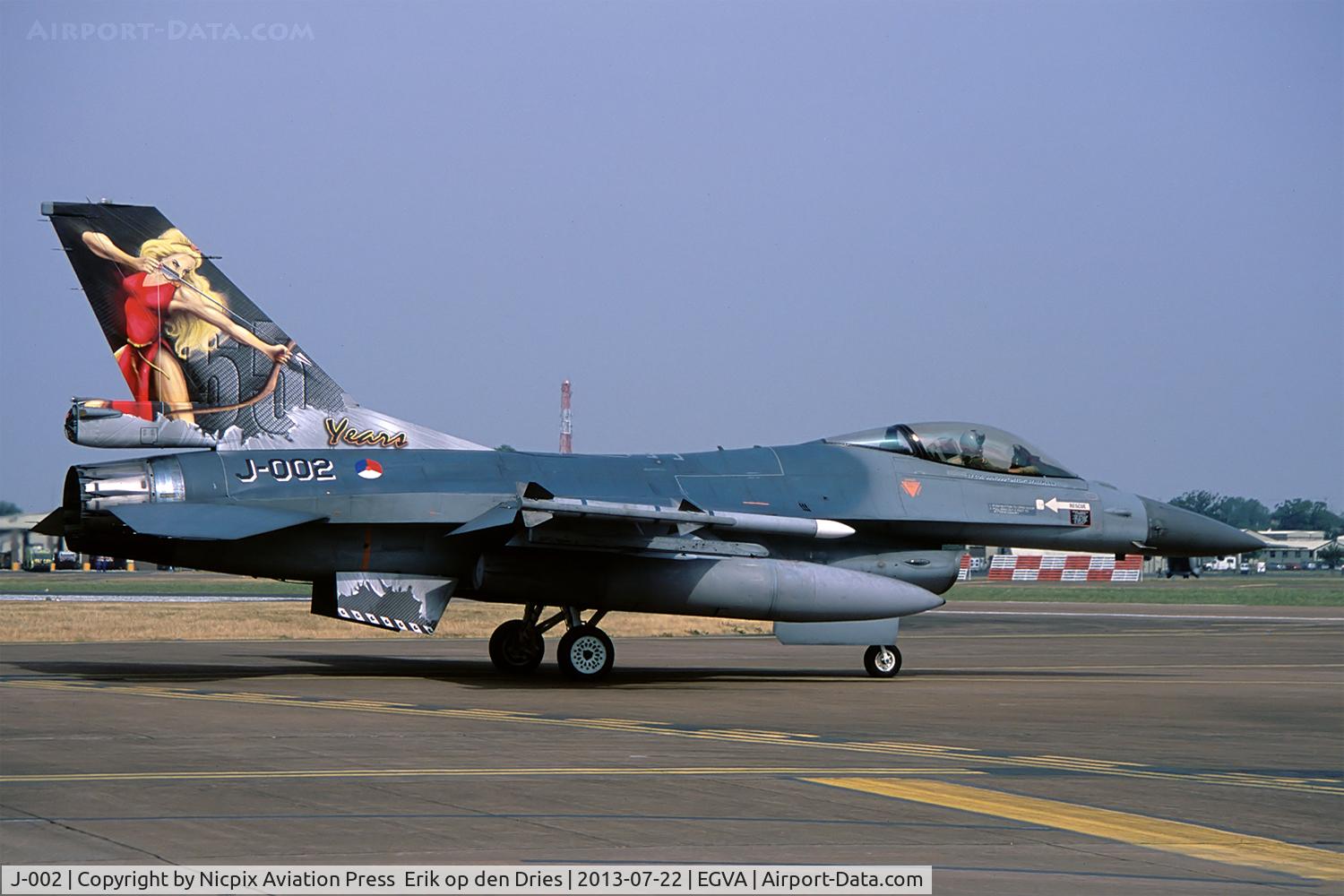 J-002, Fokker F-16A Fighting Falcon C/N 6D-158, Royal Netherlands AF F-16AM J-002 in 65 years 323 sqn anniversary livery