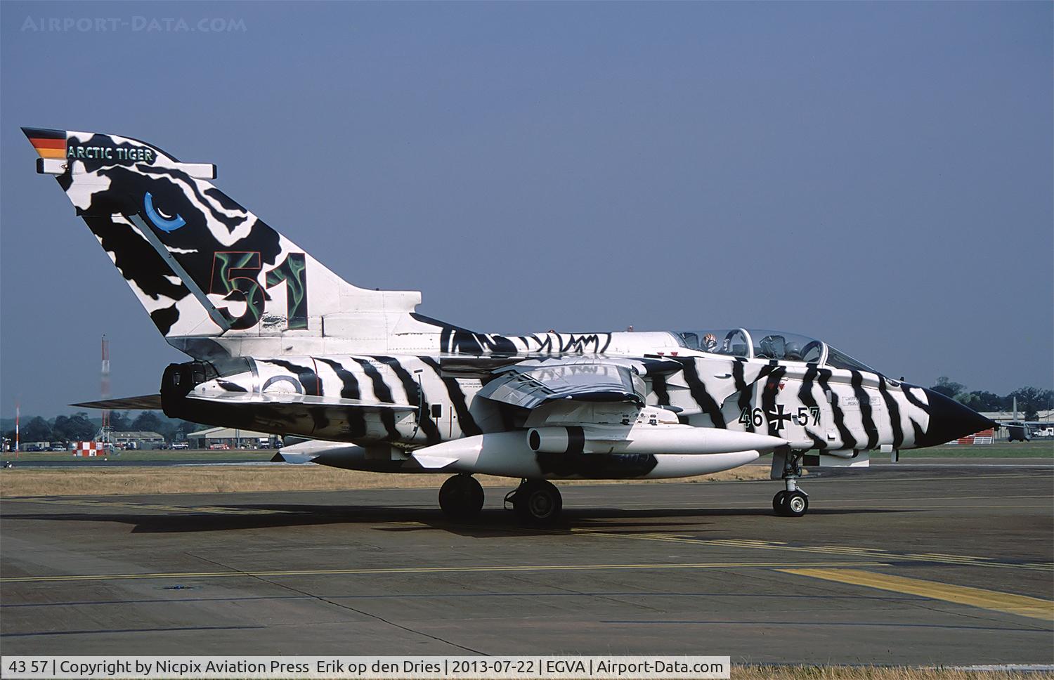 43 57, Panavia Tornado IDS C/N 151/GS030/4057, German AF Tornado 4357 in its' nice Arctic Tiger 2013 livery