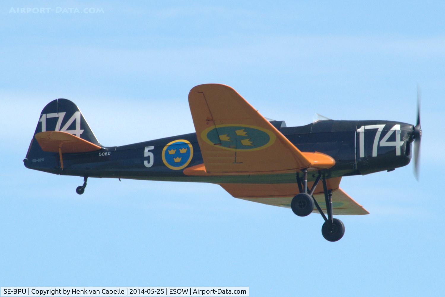 SE-BPU, 1941 Klemm Kl-35D C/N 2009-79, Klemm Kl 35D flying over Västerås Hässlö airport, Sweden
