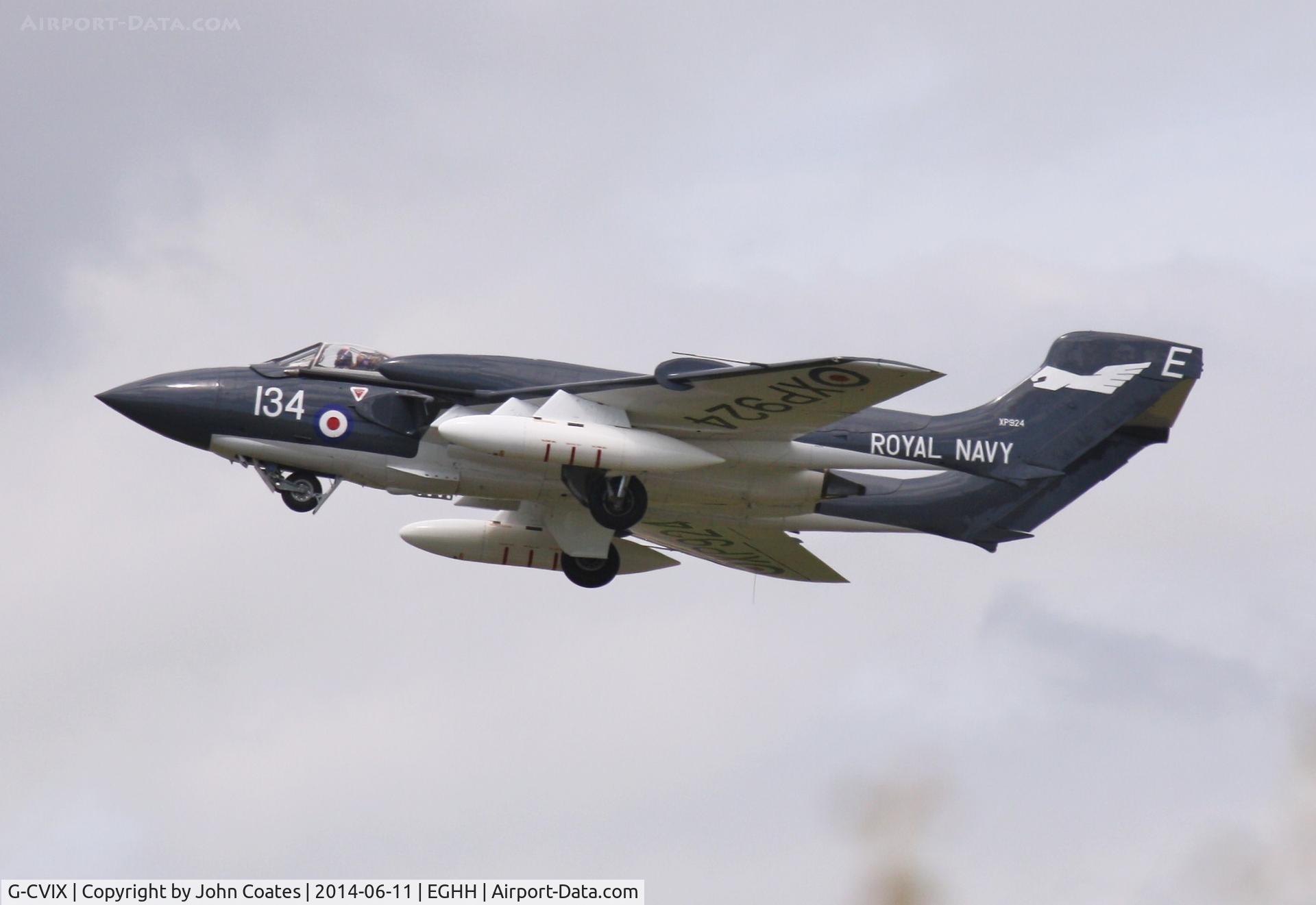 G-CVIX, 1963 De Havilland DH-110 Sea Vixen D.3 C/N 10132, Departing on air test
