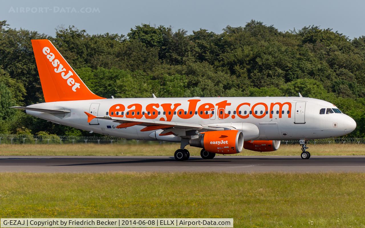 G-EZAJ, 2006 Airbus A319-111 C/N 2742, departure via RW24