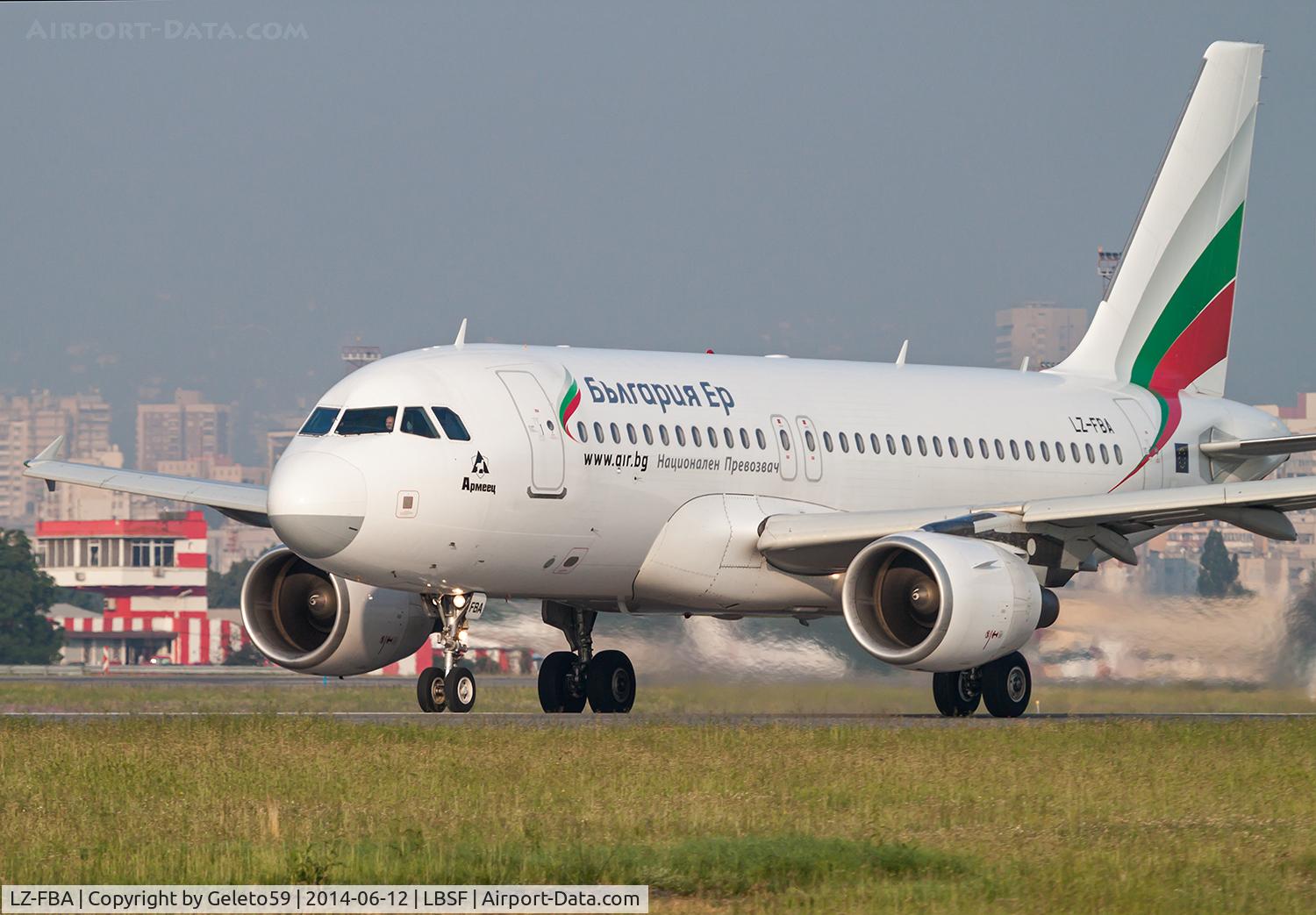 LZ-FBA, 2008 Airbus A319-112 C/N 3564, Departing from RWY 09