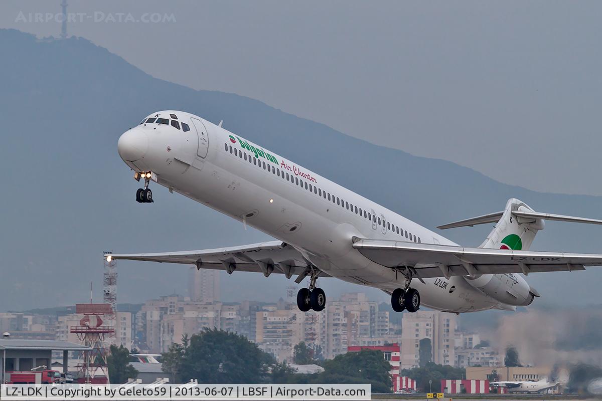 LZ-LDK, 1987 McDonnell Douglas MD-82 (DC-9-82) C/N 49432/1378, Departing from RWY 09