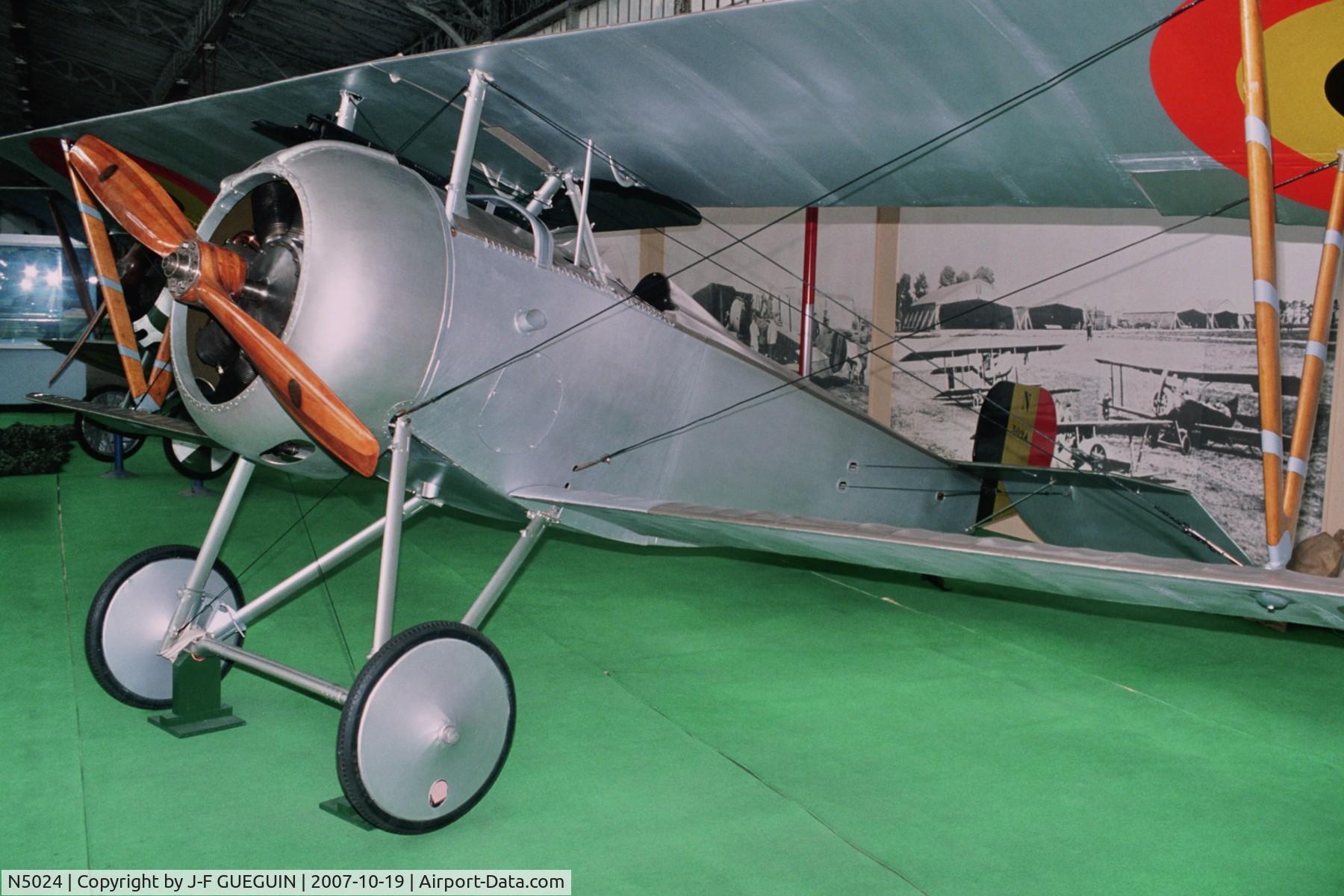 N5024, Nieuport 23 C-1 C/N 064, Nieuport 23 preserved in belgian Musée Royal de l'Armée.