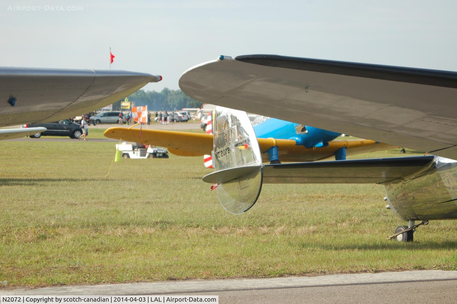 N2072, 1936 Lockheed 12A Electra Junior C/N 1208, 1936 Lockheed 12A, N2072, at 2014 Sun n Fun, Lakeland Linder Regional Airport, Lakeland, FL