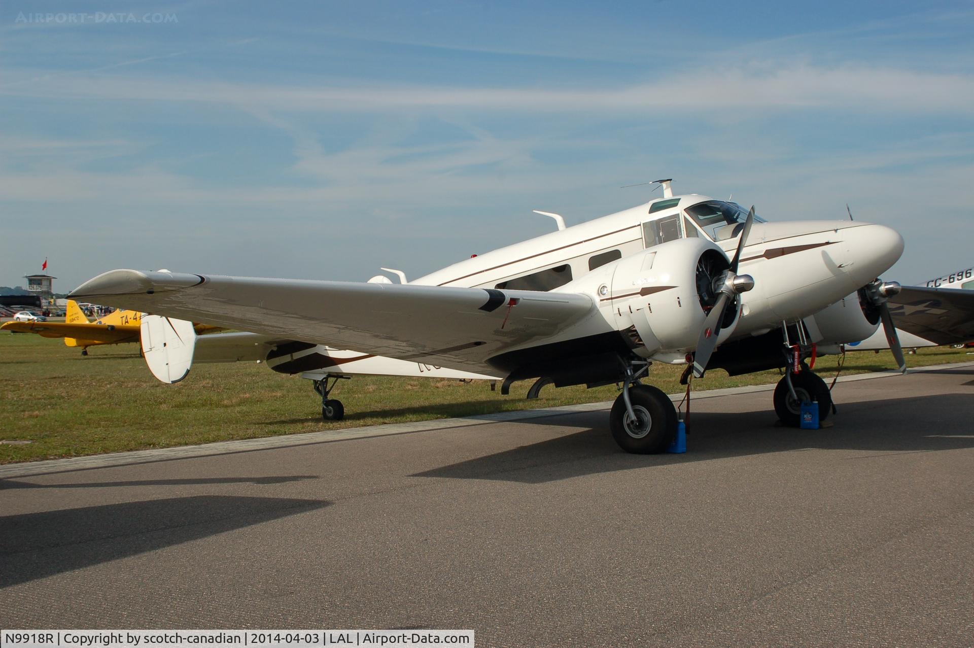 N9918R, 1960 Beech G18S C/N BA-521, 1960 Beech G18S, N9918R, at 2014 Sun n Fun, Lakeland Linder Regional Airport, Lakeland, FL