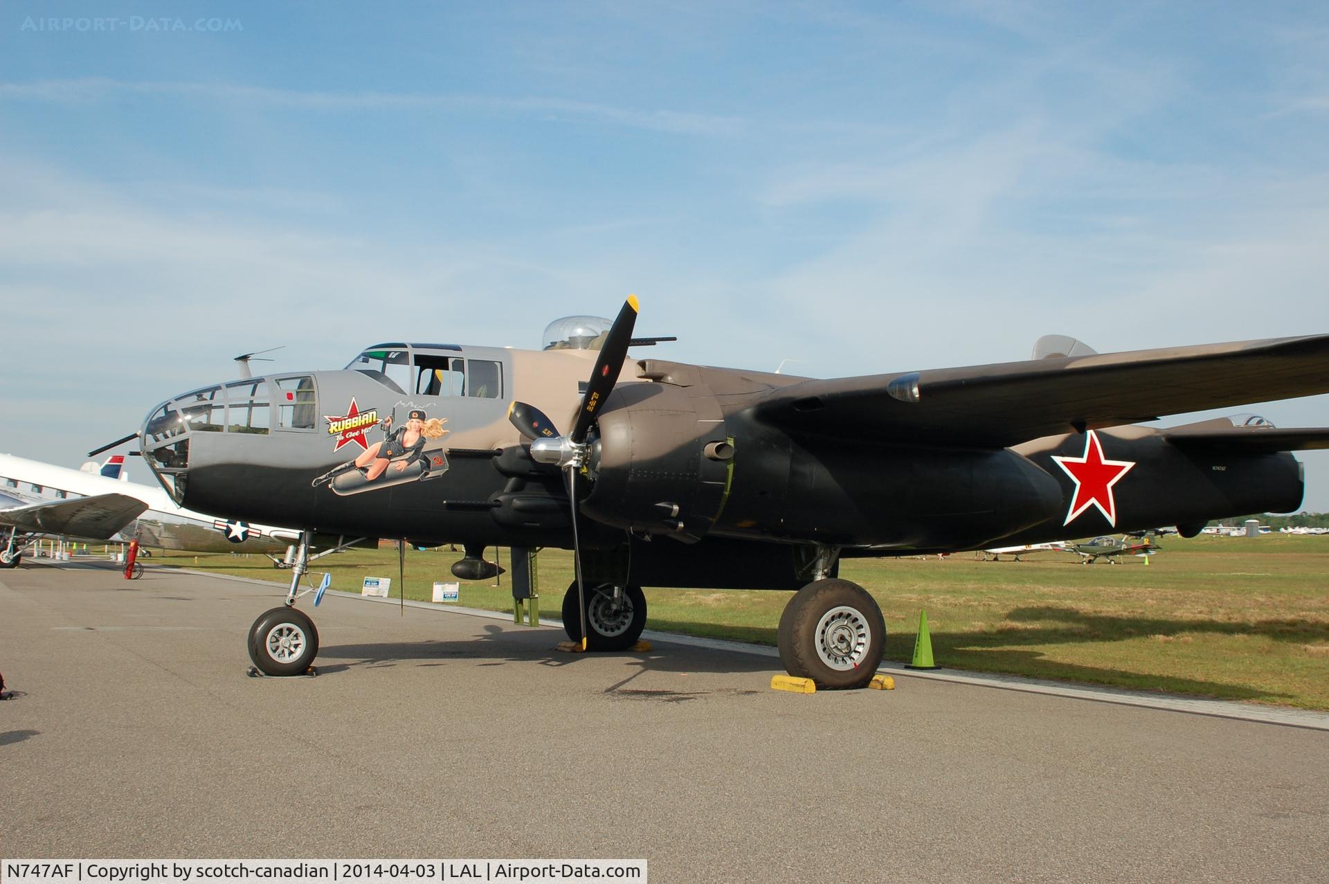 N747AF, 1944 North American B-25J Mitchell Mitchell C/N 108-33731, 1944 North American B-25J Mitchell, N747AF, at 2014 Sun n Fun, Lakeland Linder Regional Airport, Lakeland, FL
