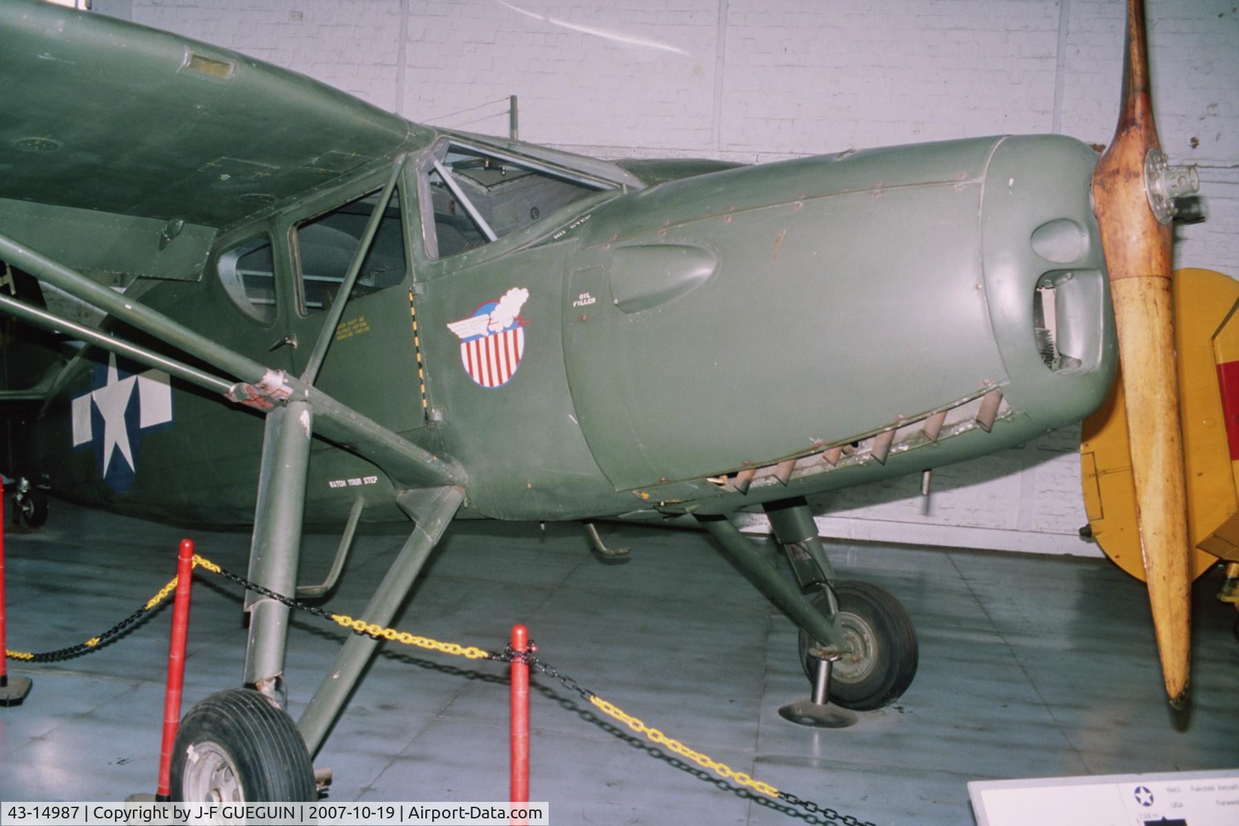 43-14987, Fairchild UC-61K Argus III (24R-46A) C/N 951, ex-OE-LUT preserved in belgian Musée Royal de l'Armée.
