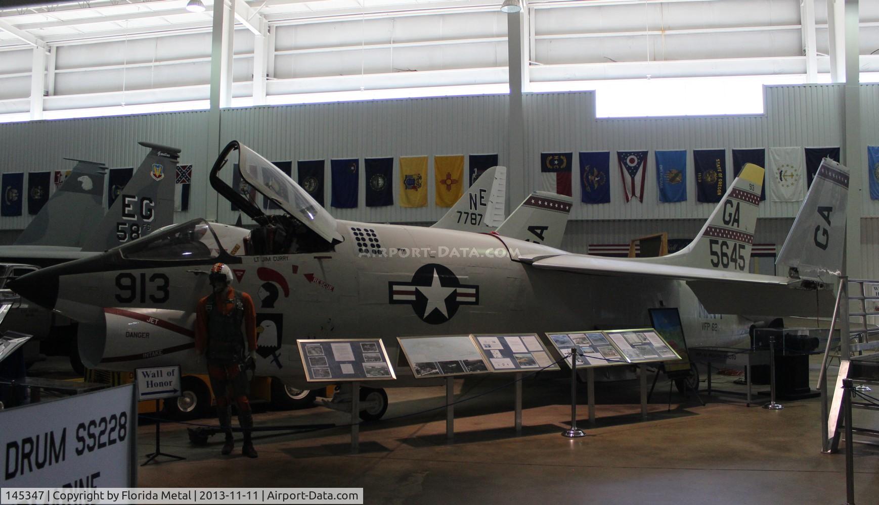 145347, 1957 Vought F-8A Crusader C/N Not found 145347, F-8A Crusader at Battleship Alabama