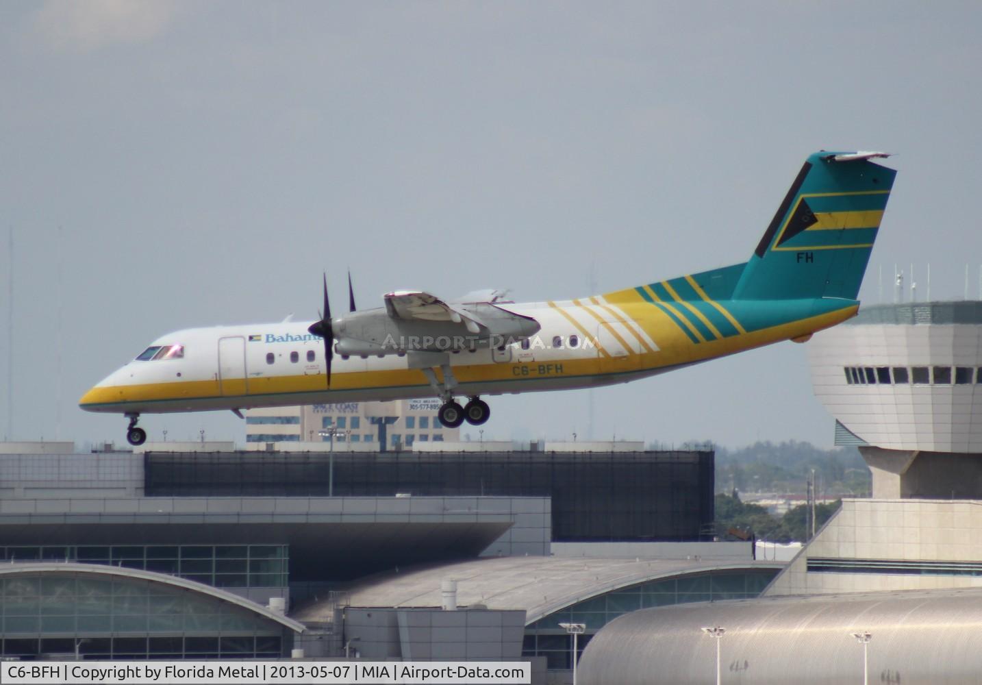 C6-BFH, 1991 De Havilland Canada DHC-8-300 Dash 8 C/N 291, Bahamas Air Dash 8