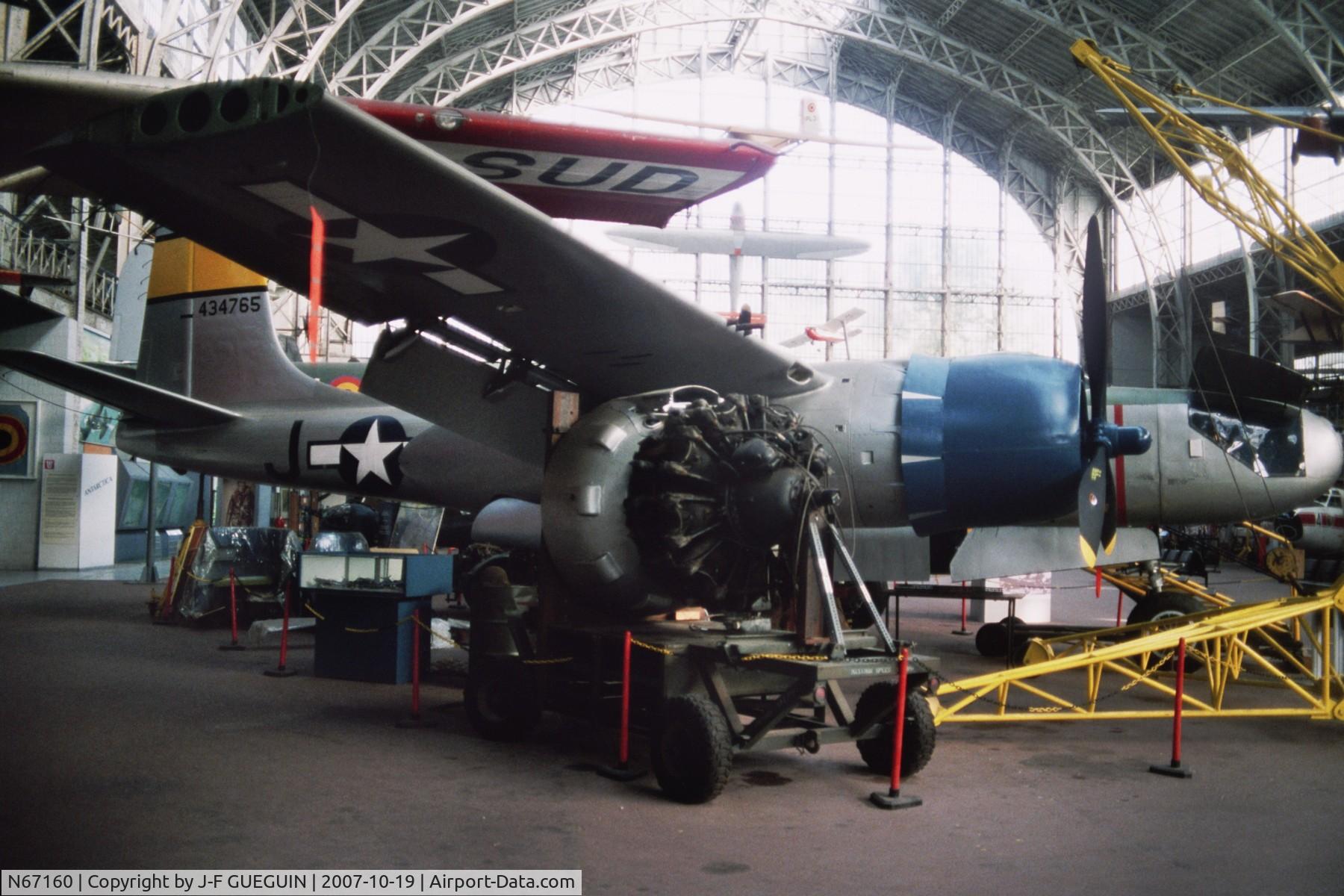 N67160, 1945 Douglas A-26B Invader Invader C/N 28044, B-26 in Belgian Musée Royal de l'Armée (ex-US serial 44-34765).