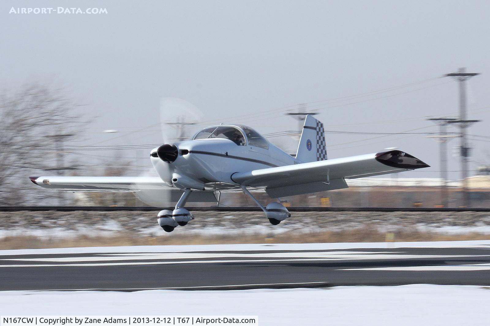 N167CW, 2002 Vans RV-6A C/N 1001, Landing on a winter day in Texas