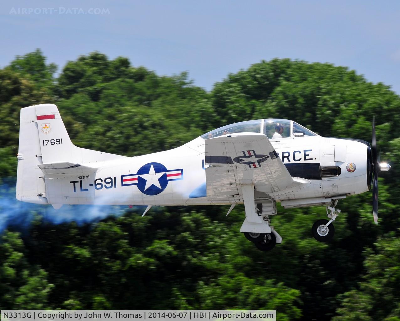 N3313G, 1953 North American T-28A Trojan C/N 174-544, NC Aviation Museum Fly In, June 7, 2014