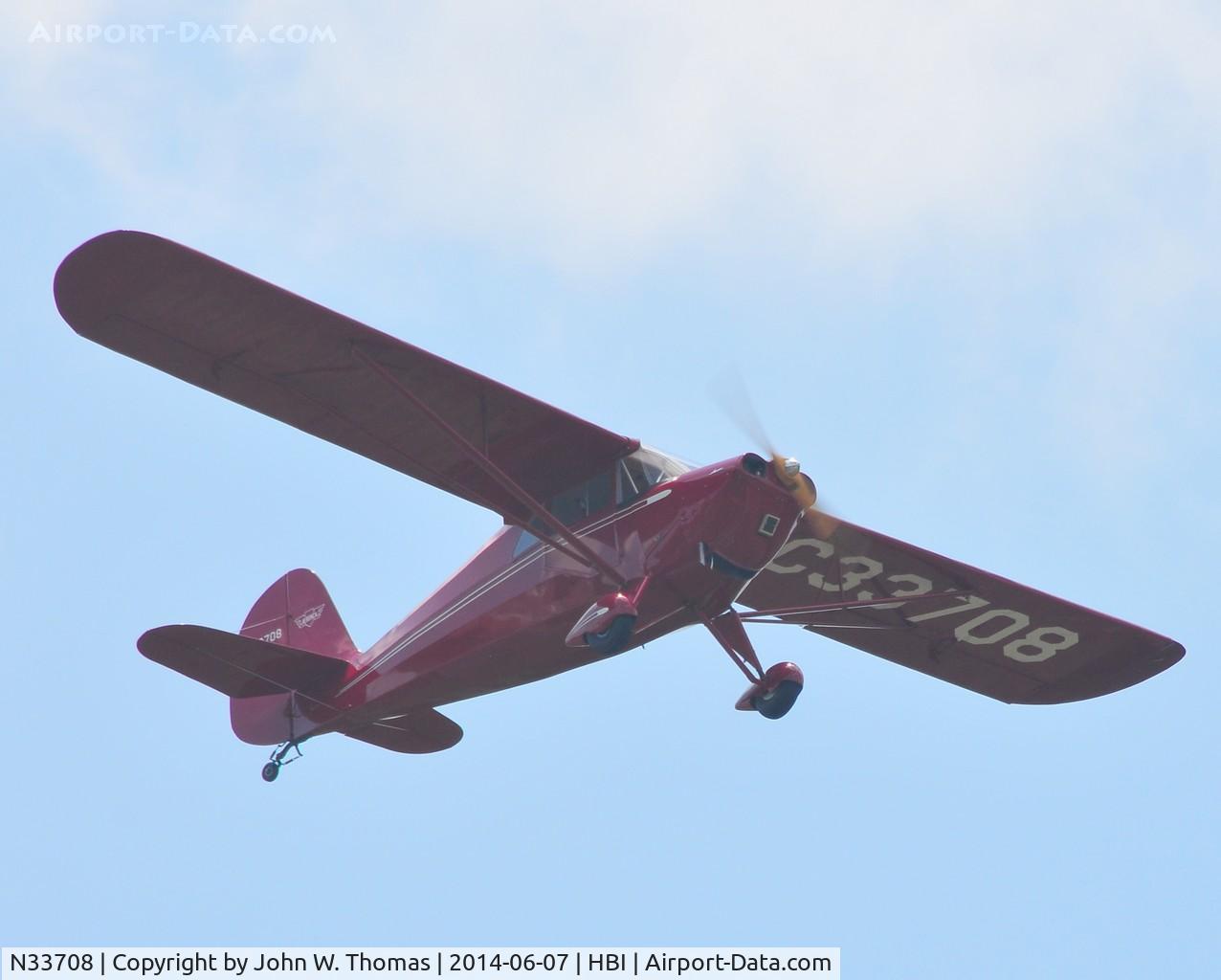 N33708, 1941 Aeronca 65-CA Super Chief C/N CA12751, NC Aviation Museum Fly In, June 7, 2014