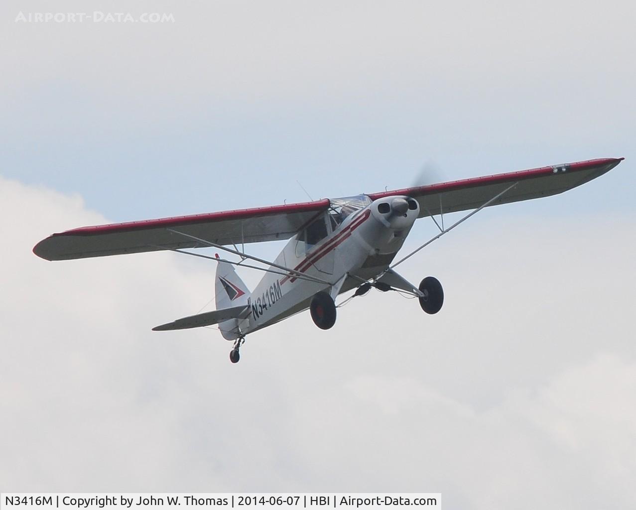 N3416M, 1947 Piper PA-12 Super Cruiser C/N 12-2263, NC Aviation Museum Fly In, June 7, 2014