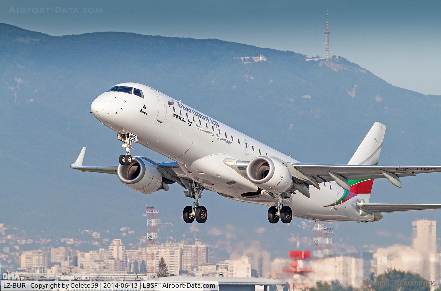 LZ-BUR, 2012 Embraer 190AR (ERJ-190-100IGW) C/N 19000551, Departing from RWY 09