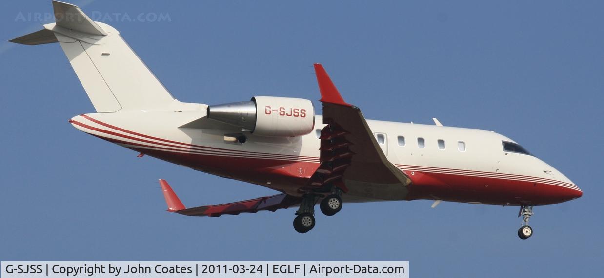 G-SJSS, 2008 Bombardier Challenger 605 (CL-600-2B16) C/N 5760, Arriving 08