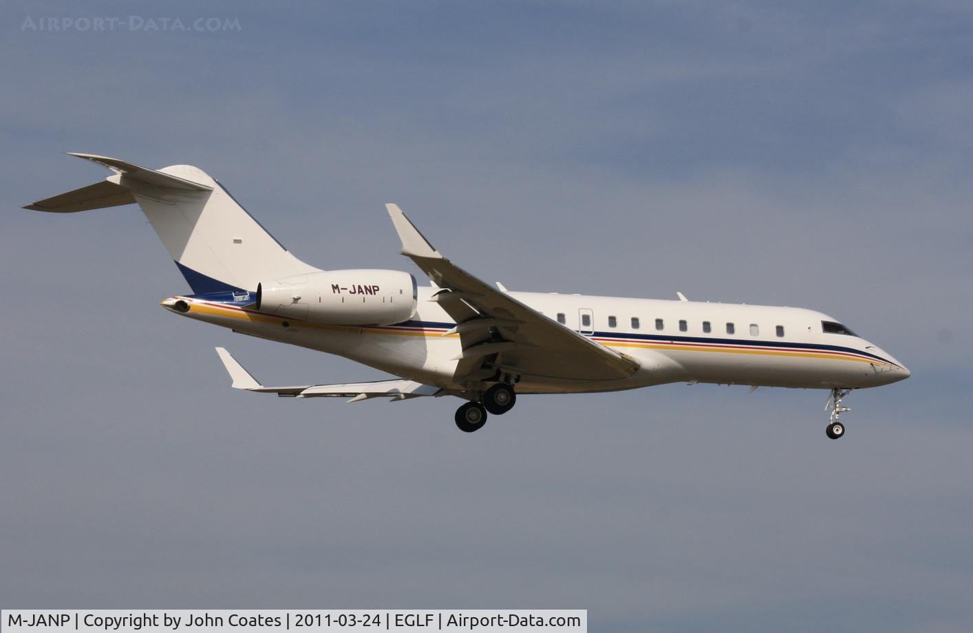 M-JANP, 2008 Bombardier BD-700-1A11 Global 5000 C/N 9293, Arriving 08