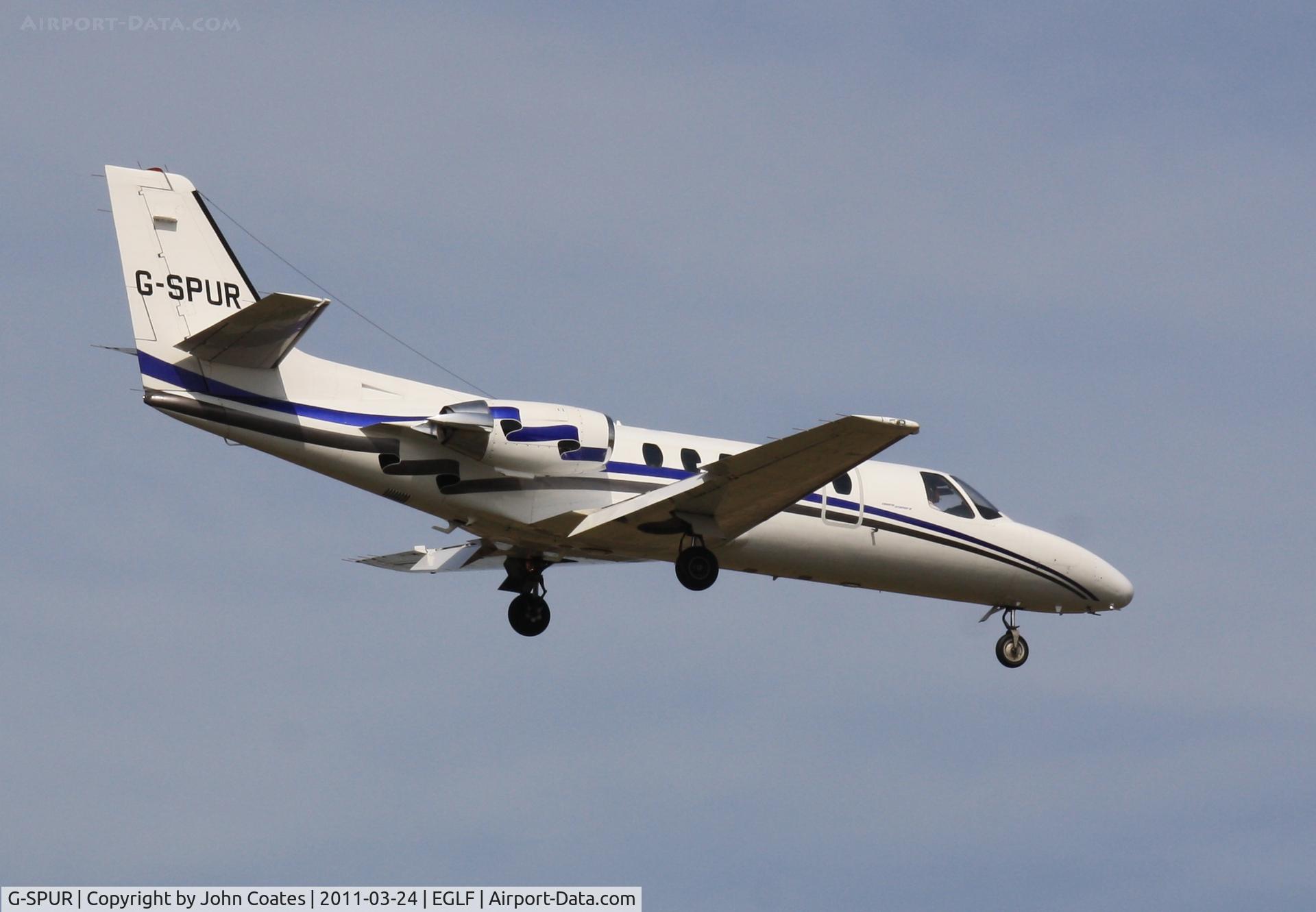 G-SPUR, 1992 Cessna 550 Citation II C/N 550-0714, Arriving 08