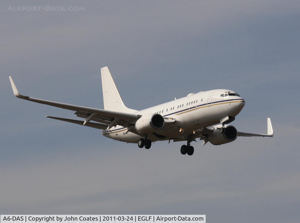 A6-DAS, 2000 Boeing 737-7Z5 BBJ C/N 29858, Approach 08