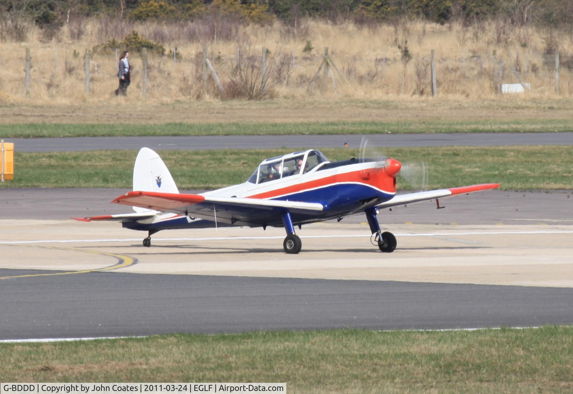 G-BDDD, 1951 De Havilland DHC-1 Chipmunk T.10 C/N C1/0326, Departing