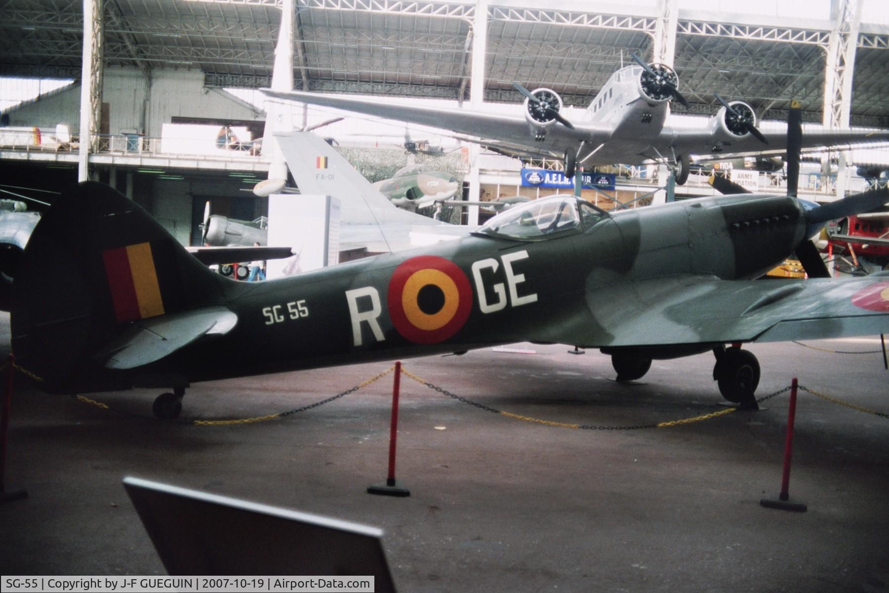 SG-55, 1948 Supermarine 379 Spitfire FR.14C C/N 6S/649170, Spitfire ex-serial RAF MV246 preserved in Belgian Musée Royal de l'Armée.