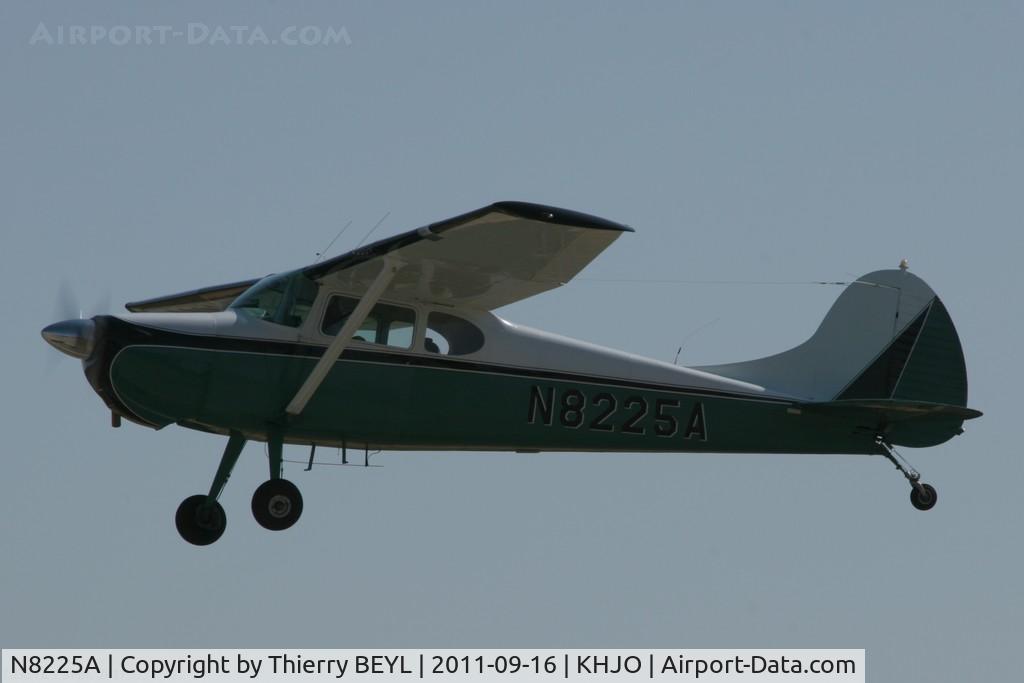 N8225A, 1952 Cessna 170B C/N 25077, Take-off from Hanford Municipal Airport