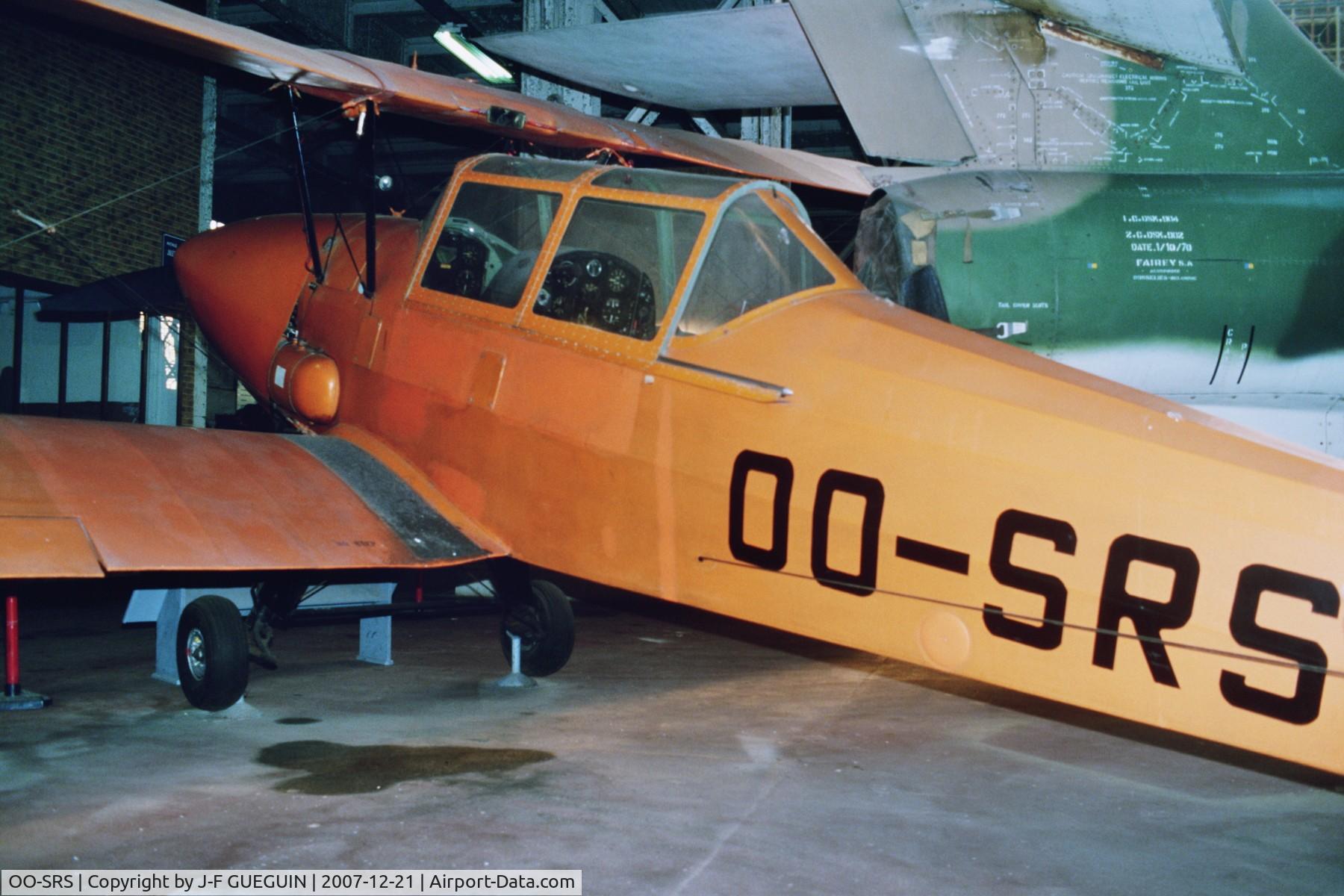 OO-SRS, Stampe-Vertongen SV-4D C/N 1208, Personal plane of Jean Renard, preserved in Belgian Musée Royal de l'Armée.