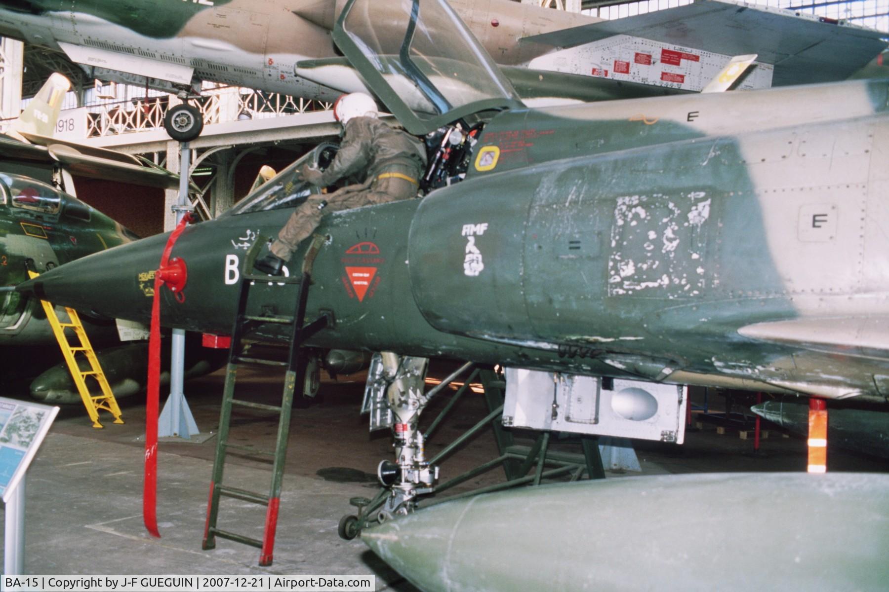 BA-15, Dassault Mirage 5BA C/N 15, Mirage 5BA c/n 15 built by SABCA, preserved in Belgian Musée Royal de l'Armée.
