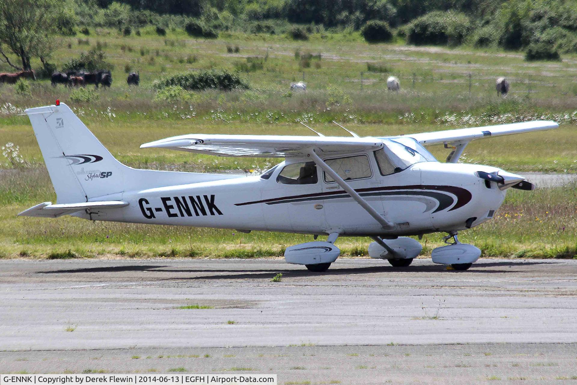 G-ENNK, 2000 Cessna 172S Skyhawk SP C/N 172S-8538, Visiting Skyhawk, seen at EGFH.