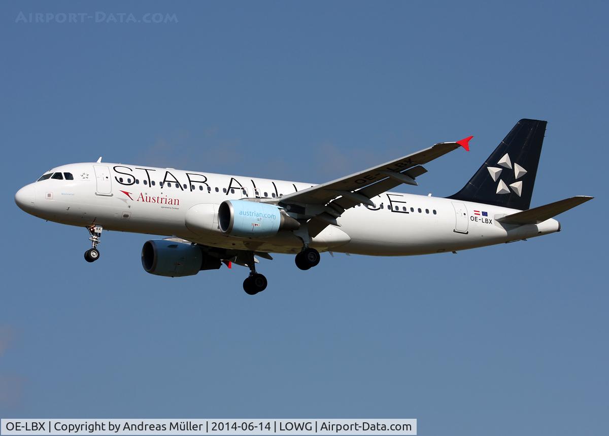 OE-LBX, 2002 Airbus A320-214 C/N 1735, Star Alliance c/s.