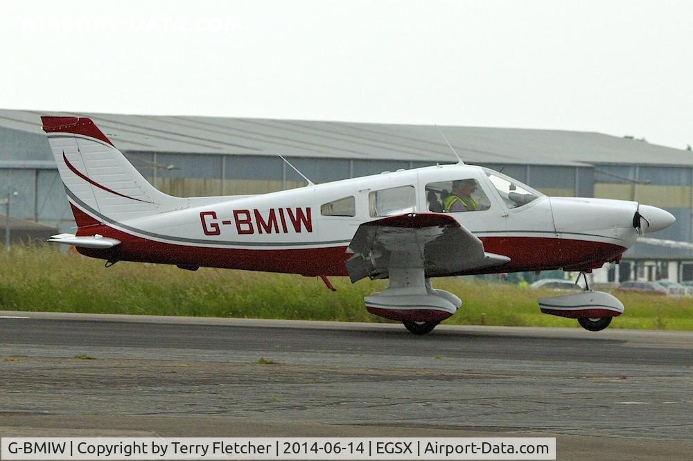 G-BMIW, 1981 Piper PA-28-181 Cherokee Archer II C/N 28-8190093, Attending the 2014 June Air Britain Fly-In at North Weald