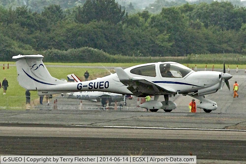G-SUEO, 2008 Diamond DA-40 Diamond Star C/N D4.354, Attending the 2014 June Air Britain Fly-In at North Weald