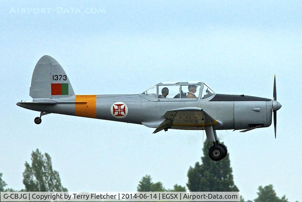 G-CBJG, 1961 OGMA DHC-1 Chipmunk T.20 C/N OGMA-63, Attending the 2014 June Air Britain Fly-In at North Weald
