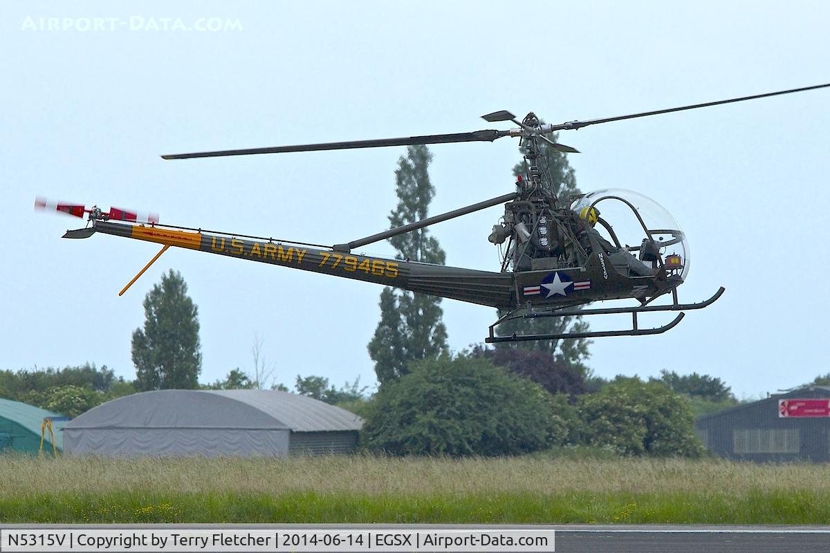 N5315V, 1956 Hiller UH-12C C/N 757, Attending the 2014 June Air Britain Fly-In at North Weald