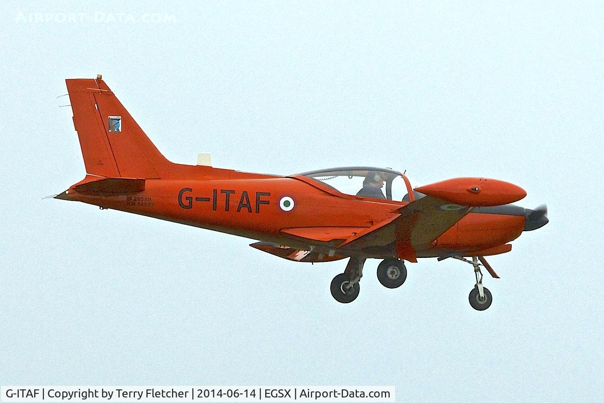 G-ITAF, 1983 SIAI-Marchetti SF-260AM C/N 40-013/690, Attending the 2014 June Air Britain Fly-In at North Weald