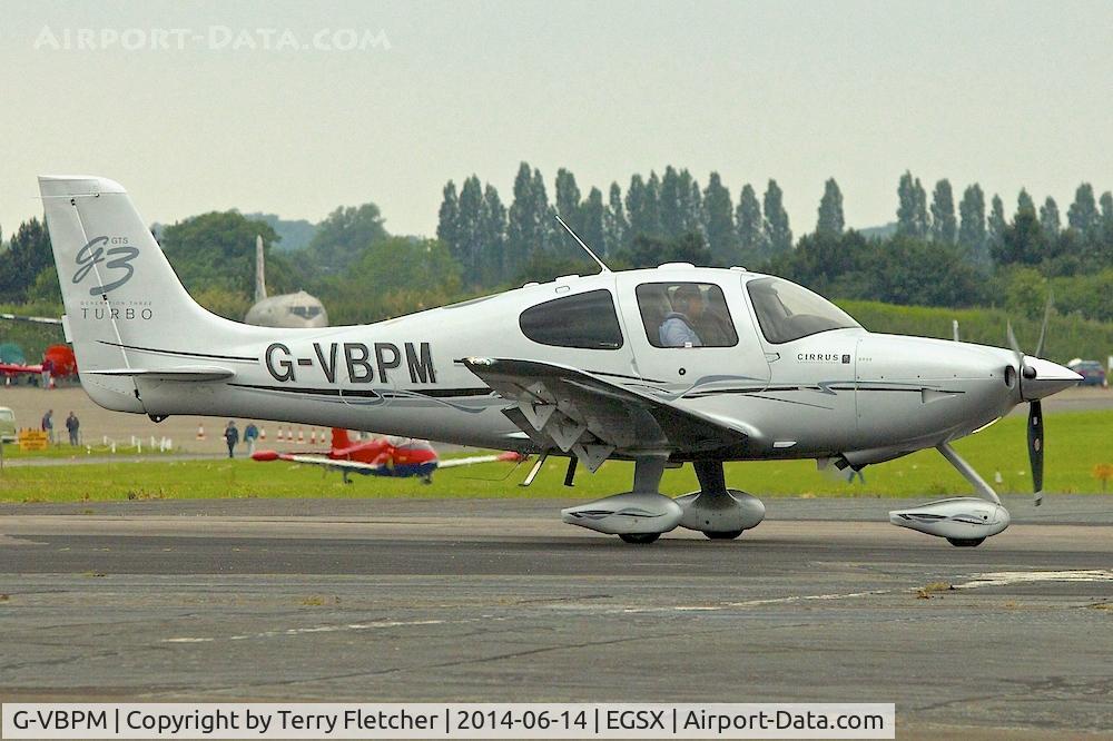 G-VBPM, 2008 Cirrus SR22 G3 GTS Turbo C/N 3173, Attending the 2014 June Air Britain Fly-In at North Weald
