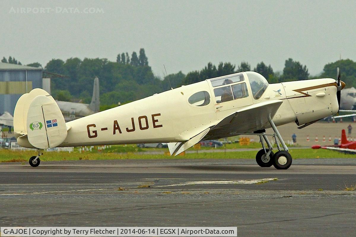 G-AJOE, 1947 Miles M.38 Messenger 2A C/N 6367, Attending the 2014 June Air Britain Fly-In at North Weald
