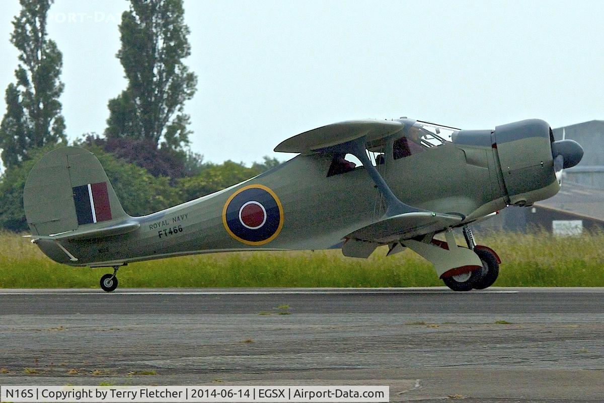 N16S, 1944 Beech D17S Staggerwing C/N 6687, Attending the 2014 June Air Britain Fly-In at North Weald