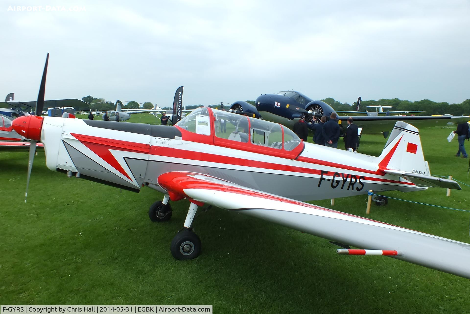 F-GYRS, 1971 Zlin Z-526F Trener Master C/N 1238, at AeroExpo 2014