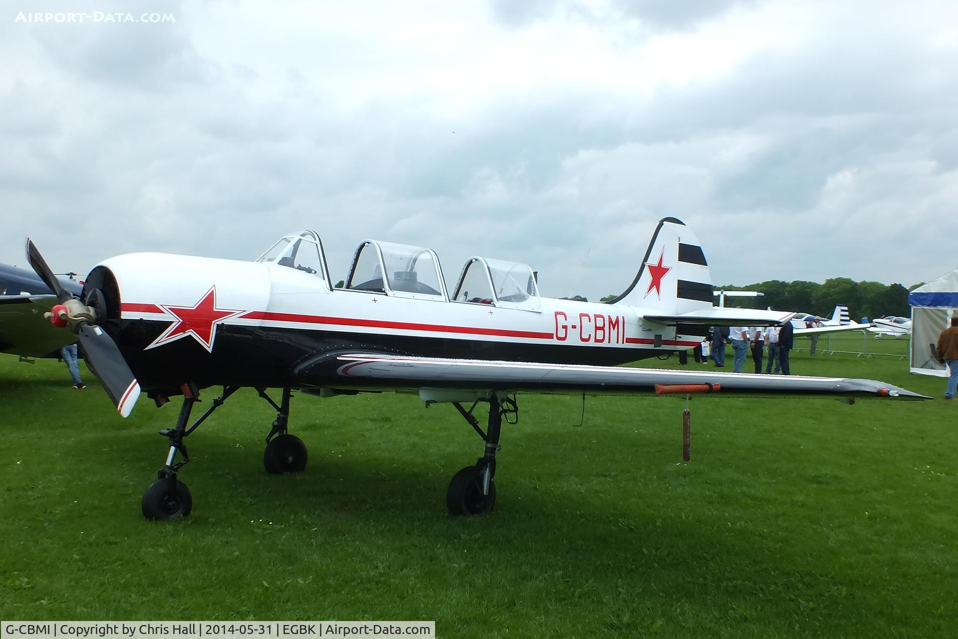 G-CBMI, 1985 Bacau Yak-52 C/N 855907, at AeroExpo 2014