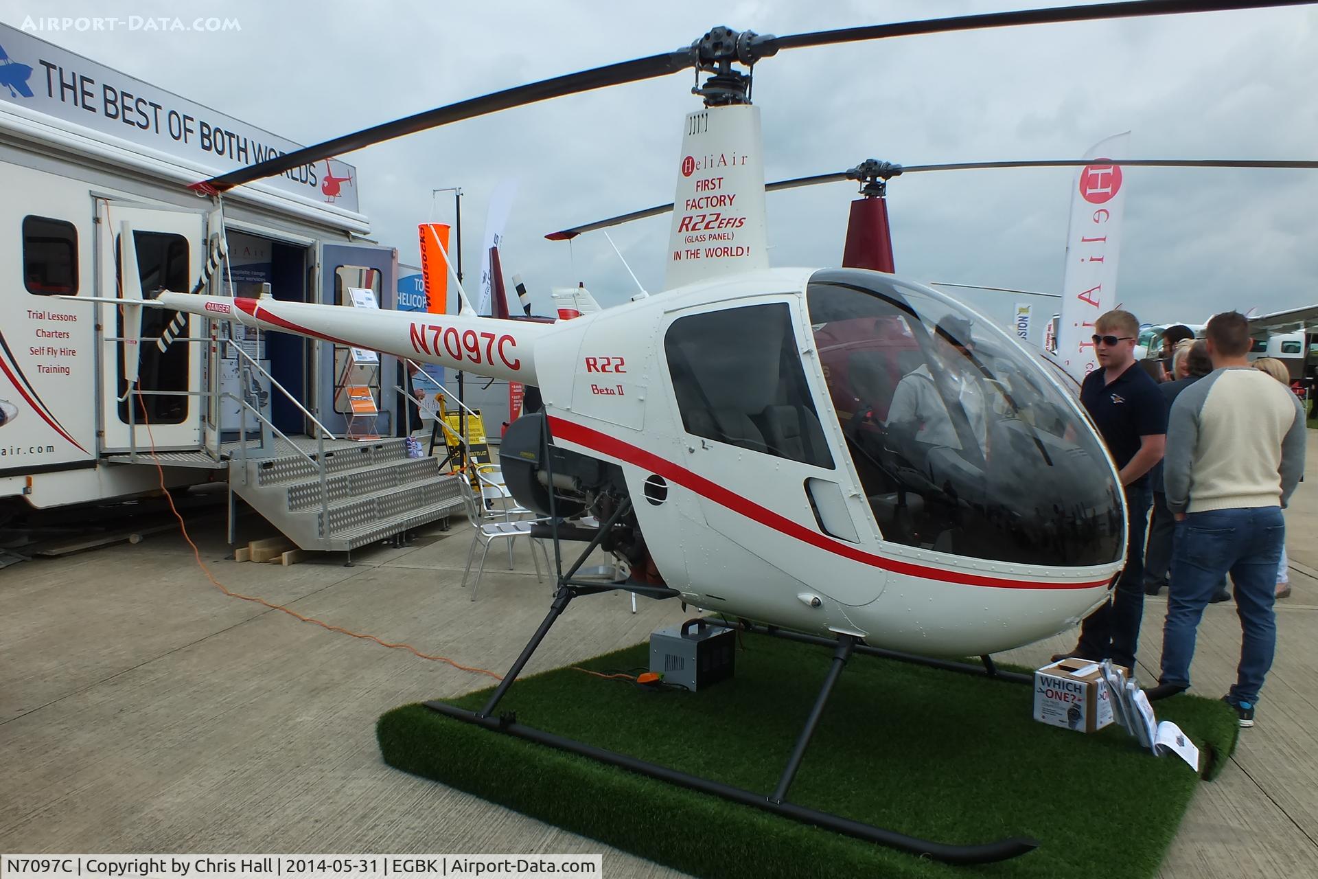 N7097C, 2012 Robinson R22 Beta II C/N 4591, at AeroExpo 2014