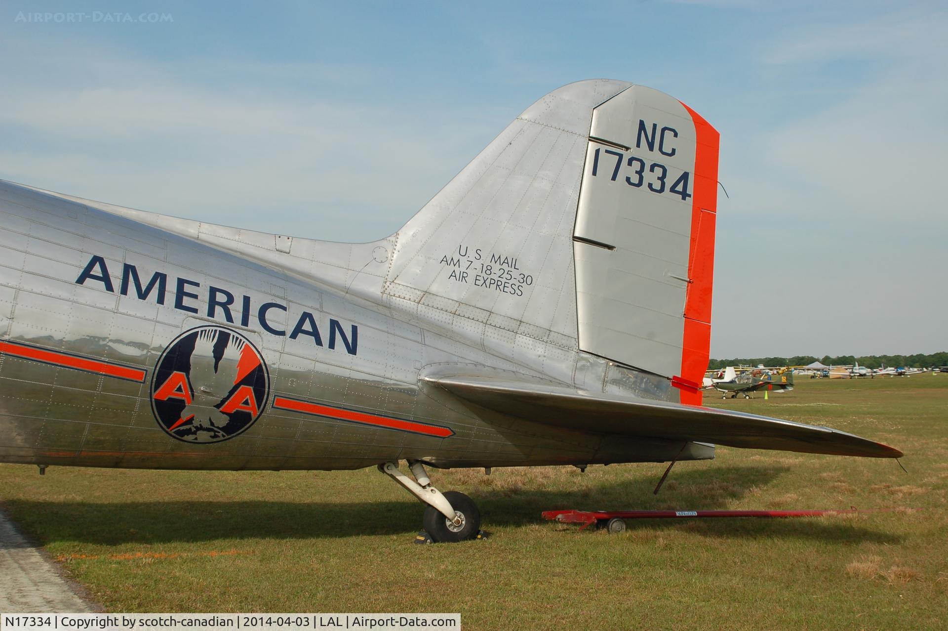 N17334, 1937 Douglas DC-3-178 C/N 1920, 1937 Douglas DC3, N17334, at 2014 Sun n Fun, Lakeland Linder Regional Airport, Lakeland, FL