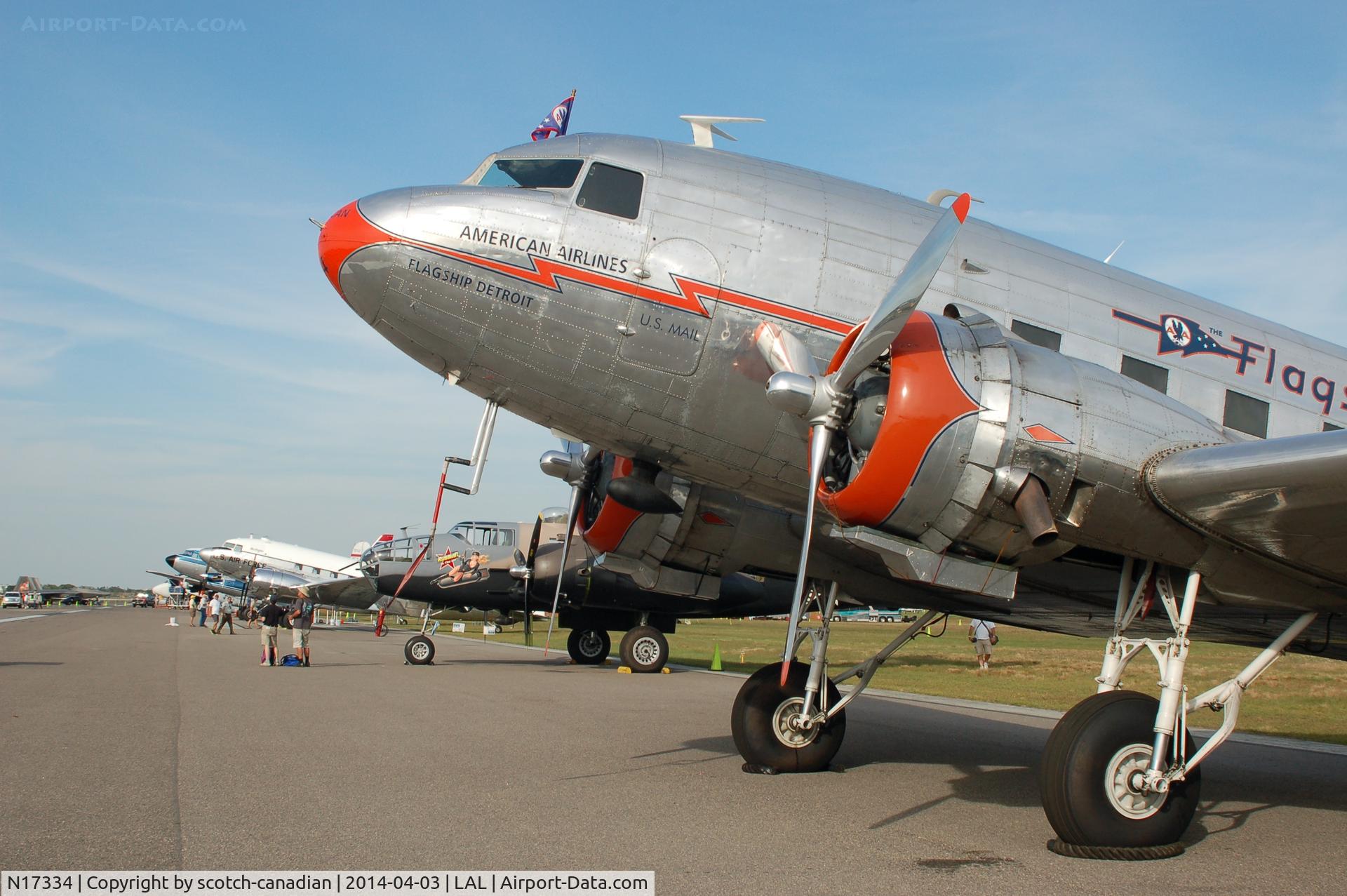 N17334, 1937 Douglas DC-3-178 C/N 1920, 1937 Douglas DC3, N17334, at 2014 Sun n Fun, Lakeland Linder Regional Airport, Lakeland, FL